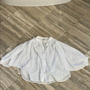 Rebecca Taylor White Button-Up Blouse size small